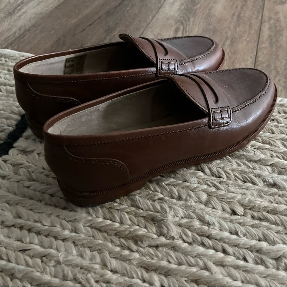 J. Crew Women’s Brown Leather Loafers size 5.5, like new, never worn